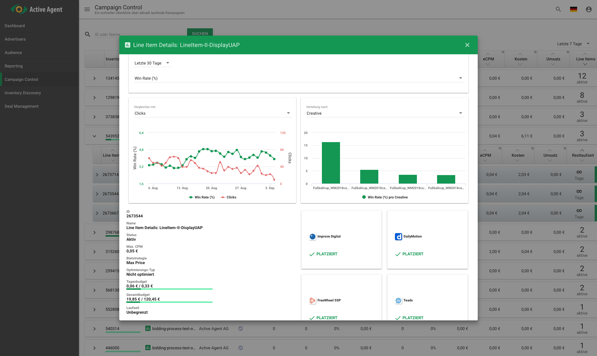 screenshot of Active Agent